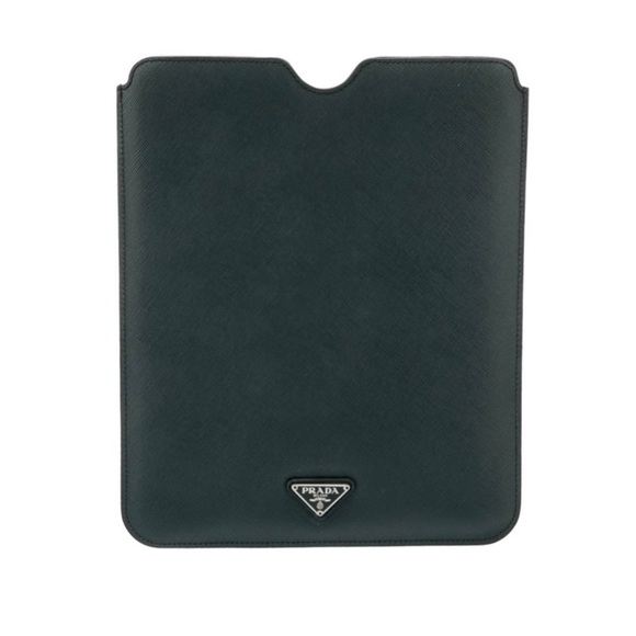 Prada Leather Saffiano Beaded Jeweled Ipad Case - Picture 3 of 9